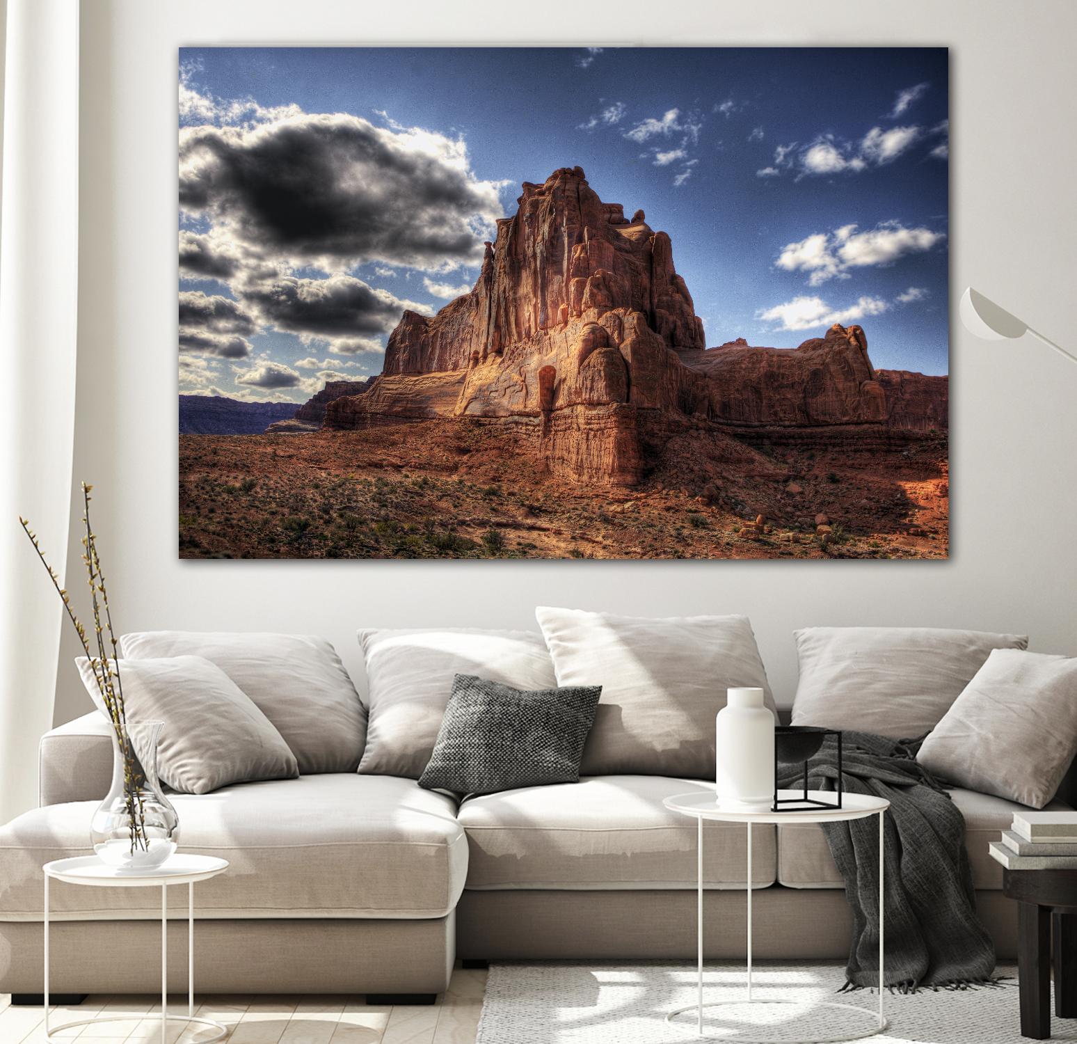 Red Mountain by Jamie Cook on GIANT ART - blue landscape