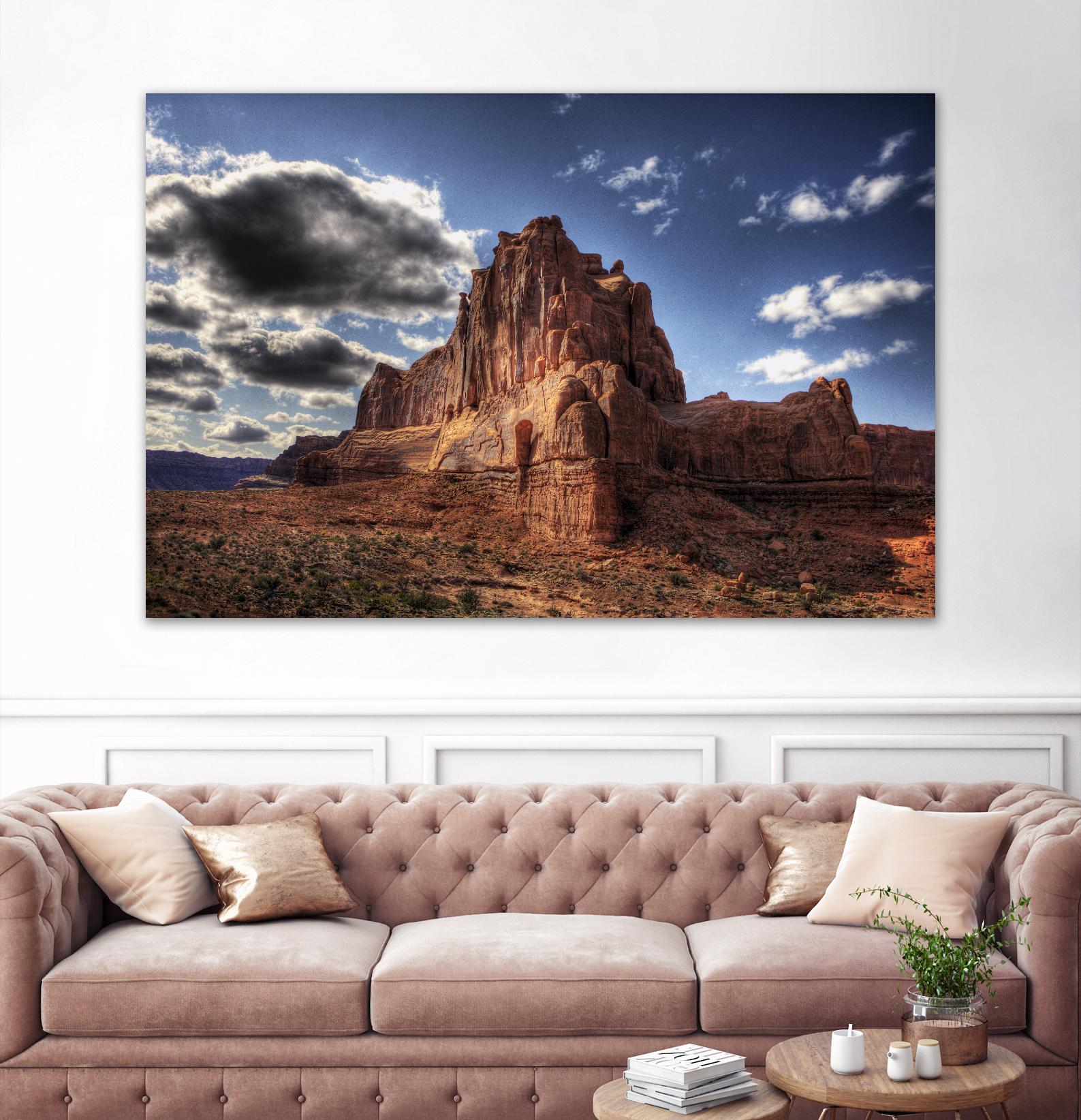 Red Mountain by Jamie Cook on GIANT ART - blue landscape