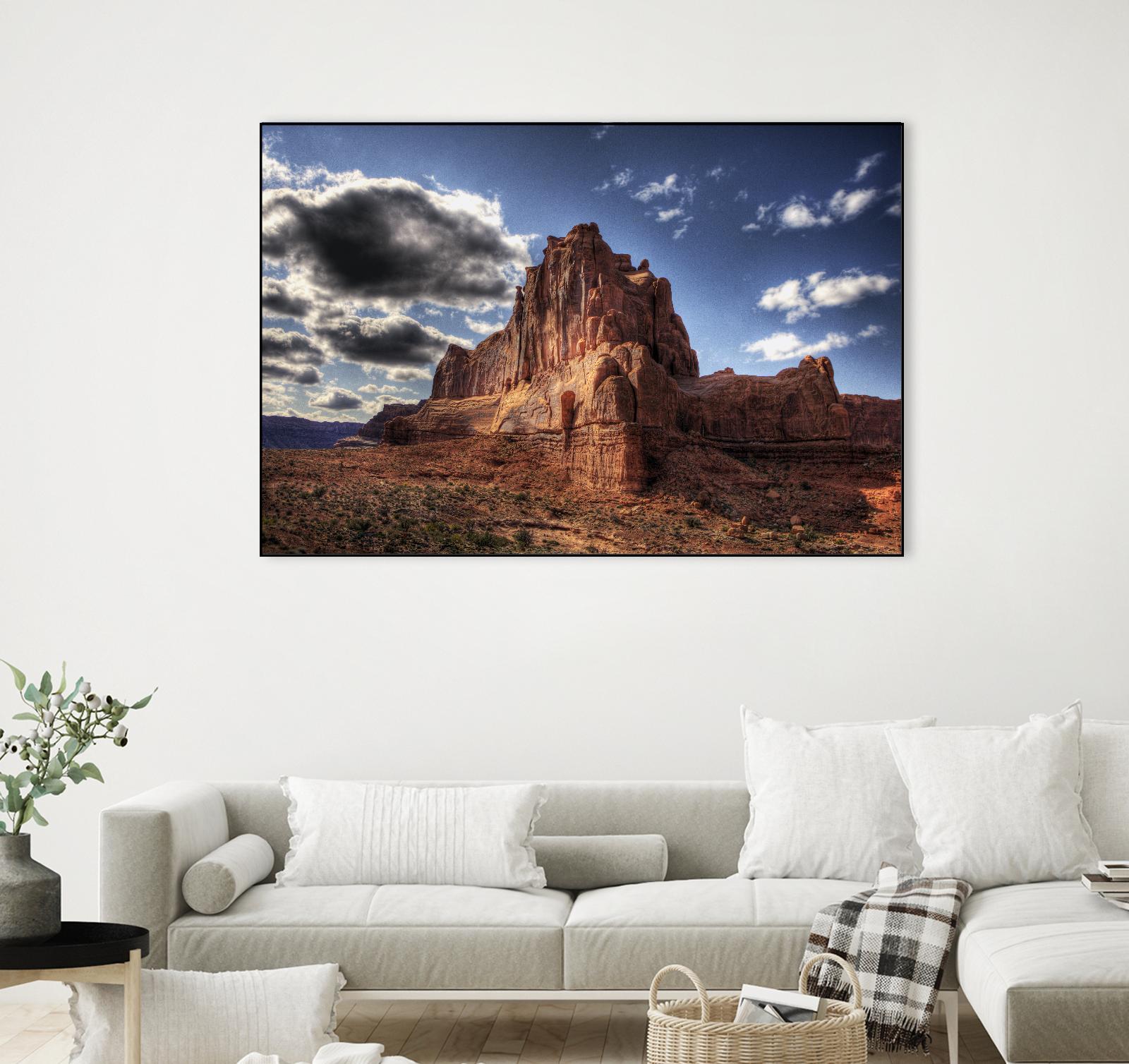 Red Mountain by Jamie Cook on GIANT ART - blue landscape