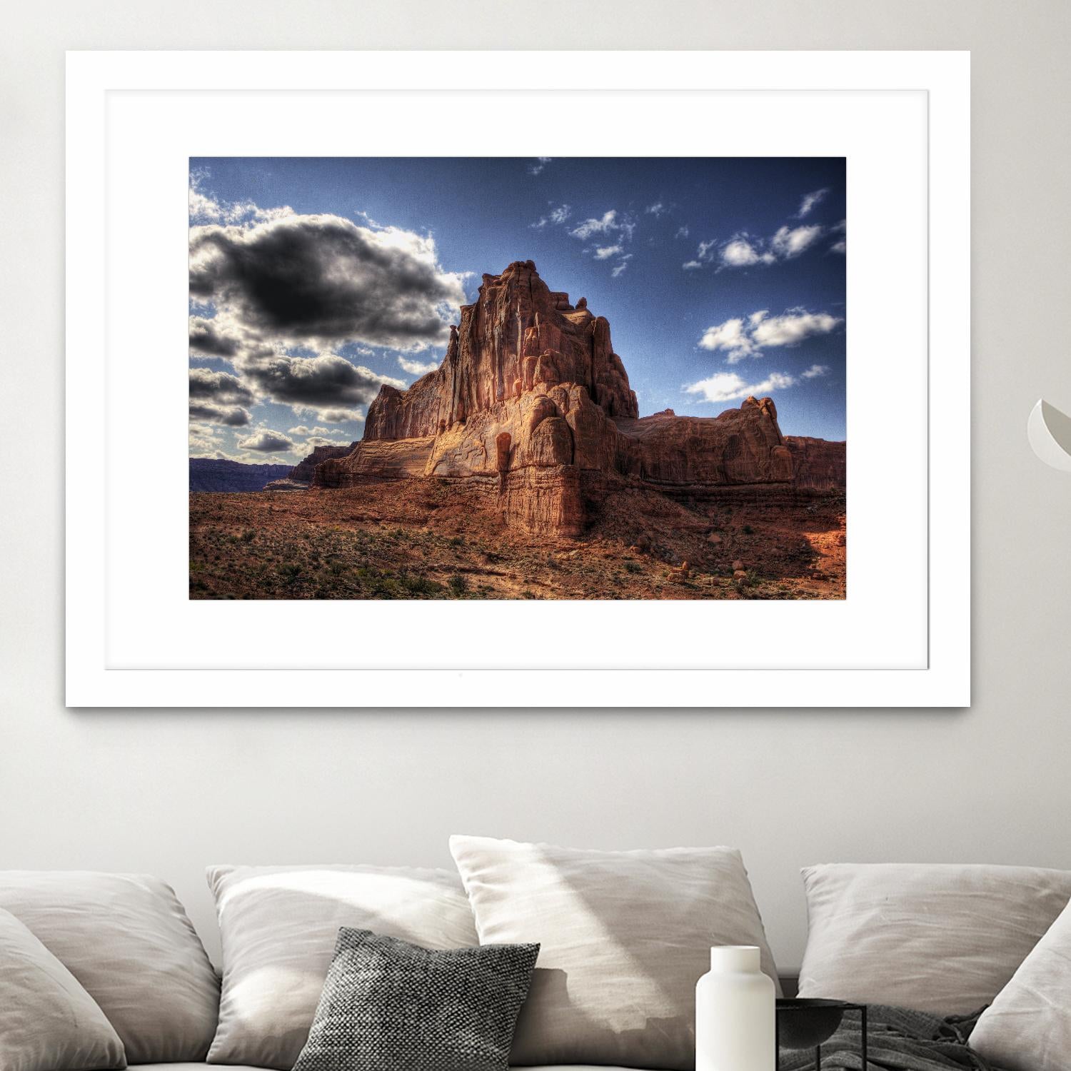 Red Mountain by Jamie Cook on GIANT ART - blue landscape