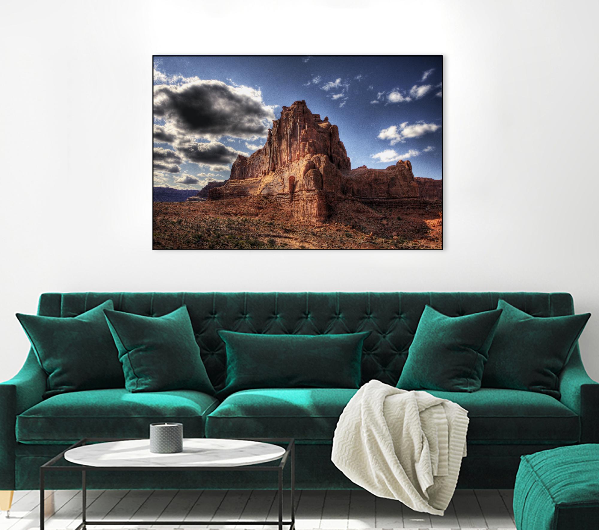 Red Mountain by Jamie Cook on GIANT ART - blue landscape