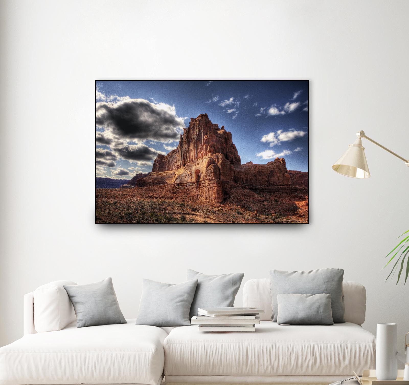 Red Mountain by Jamie Cook on GIANT ART - blue landscape