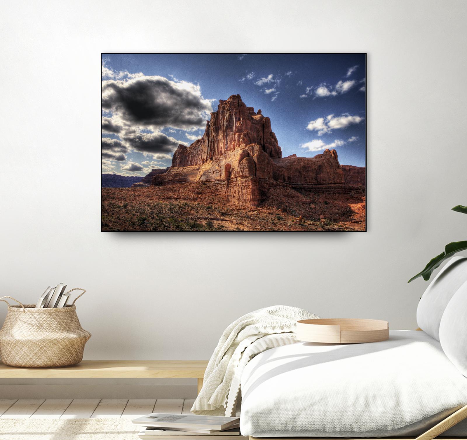 Red Mountain by Jamie Cook on GIANT ART - blue landscape