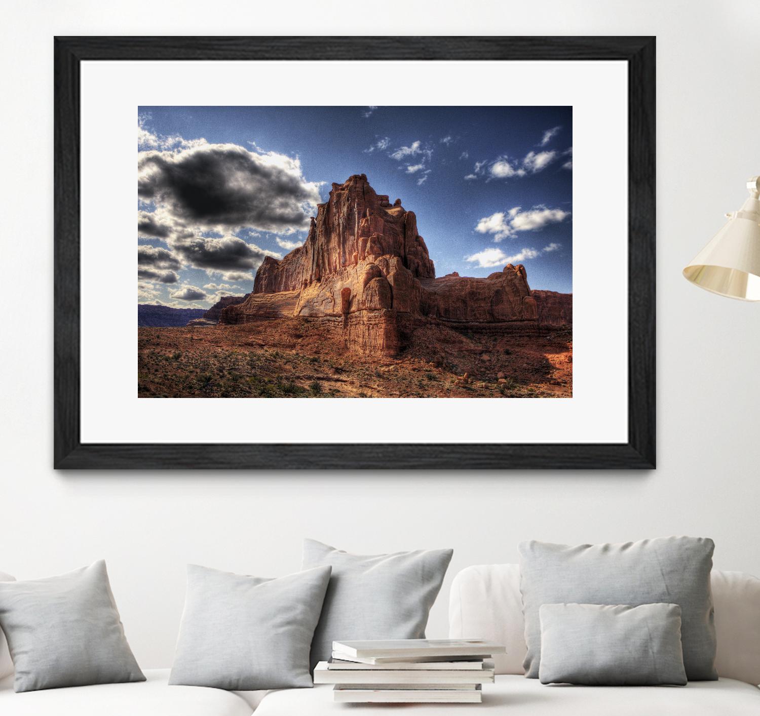 Red Mountain by Jamie Cook on GIANT ART - blue landscape