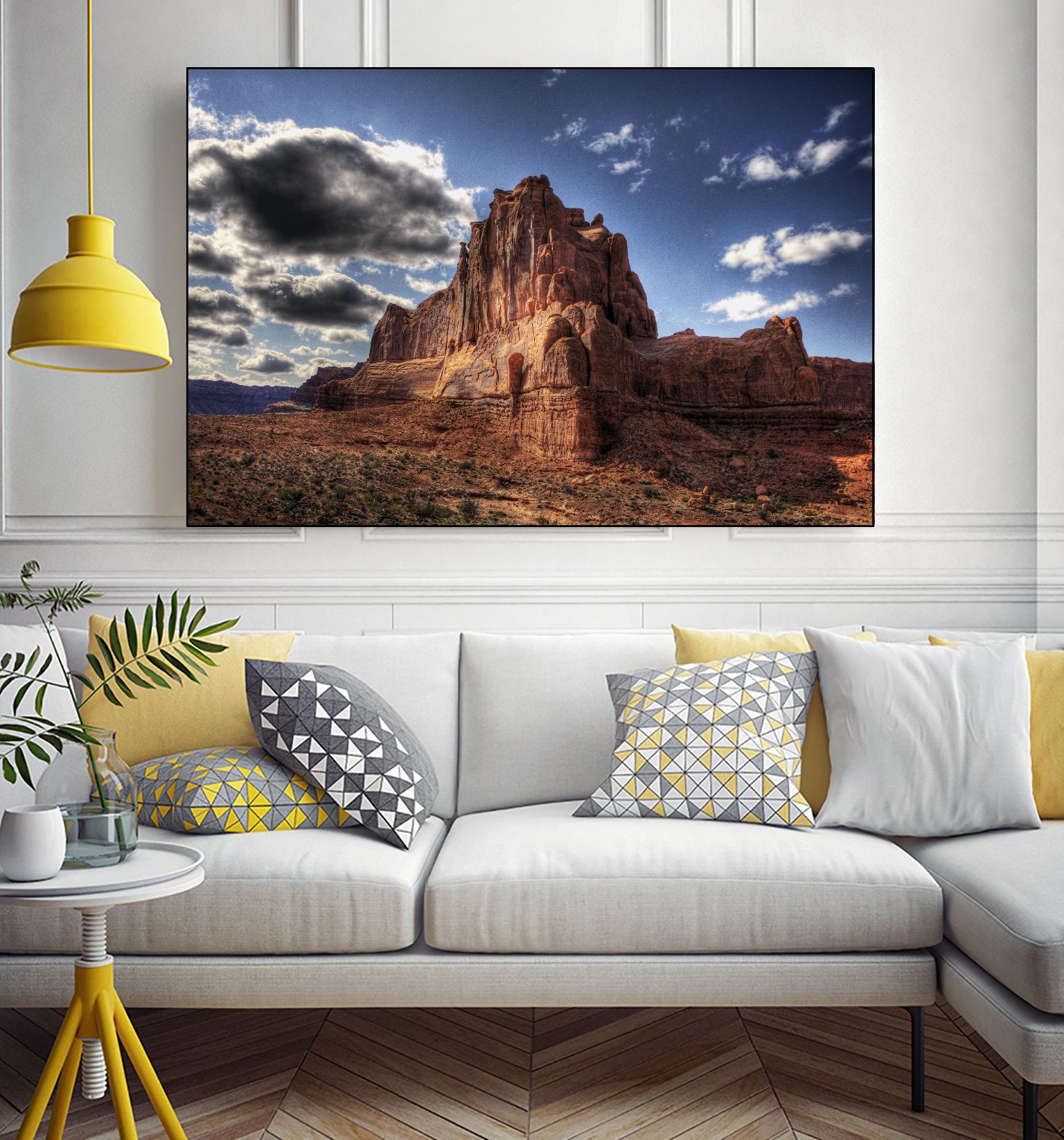 Red Mountain by Jamie Cook on GIANT ART - blue landscape