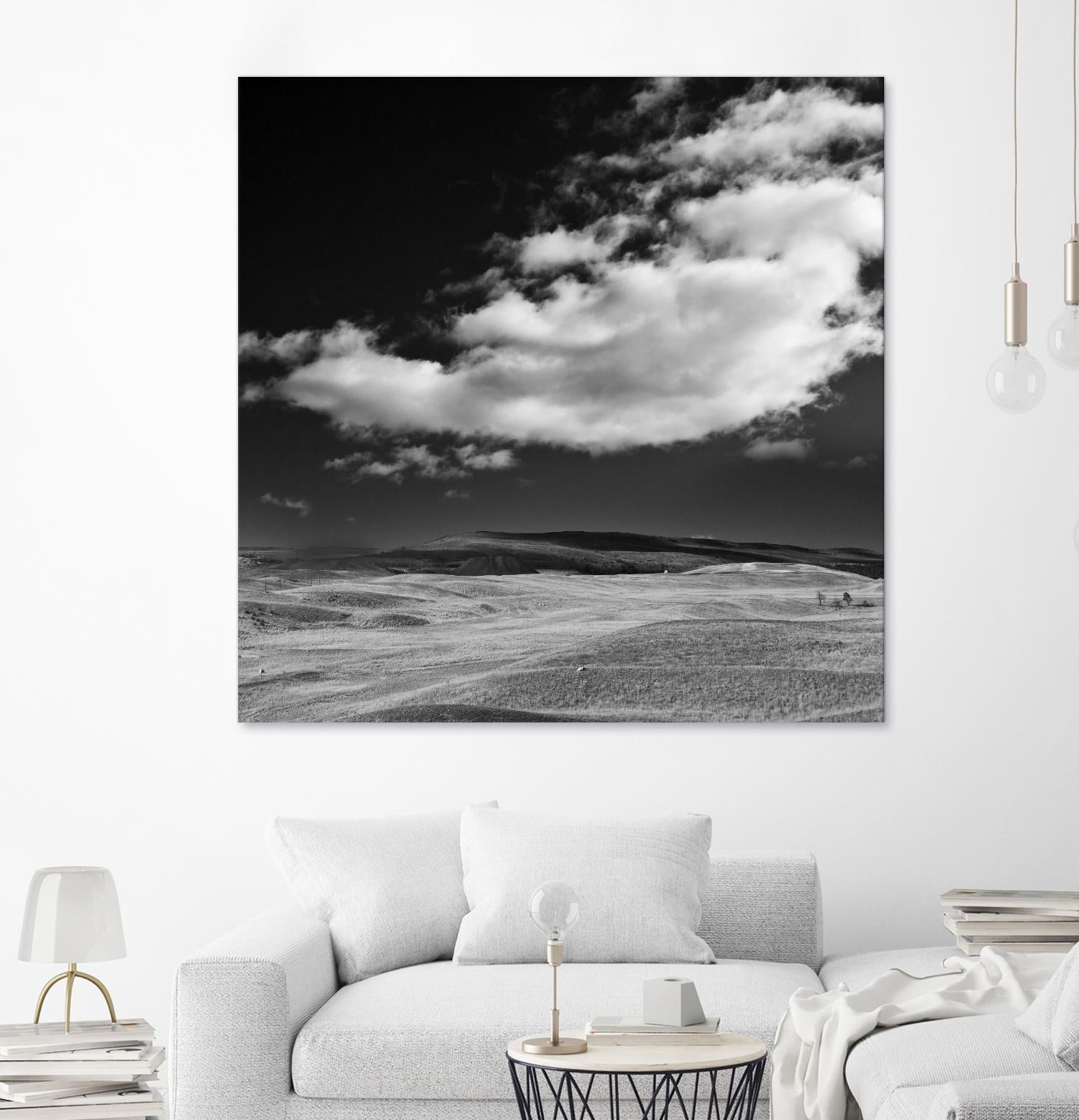 Field with Clouds by Jamie Cook on GIANT ART - white landscape