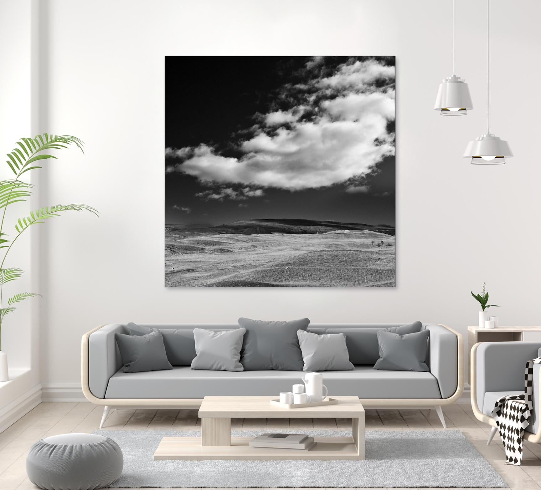 Field with Clouds by Jamie Cook on GIANT ART - white landscape