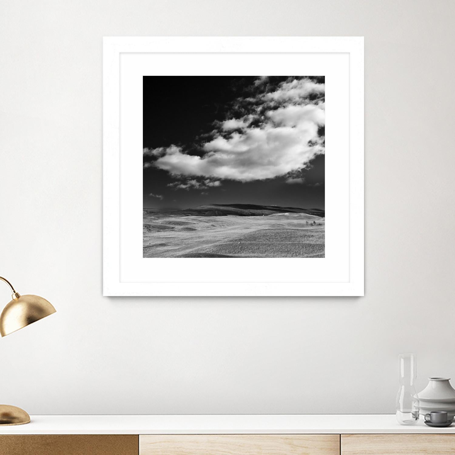 Field with Clouds by Jamie Cook on GIANT ART - white landscape