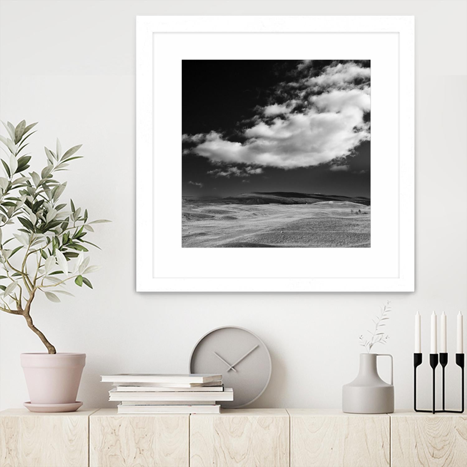 Field with Clouds by Jamie Cook on GIANT ART - white landscape