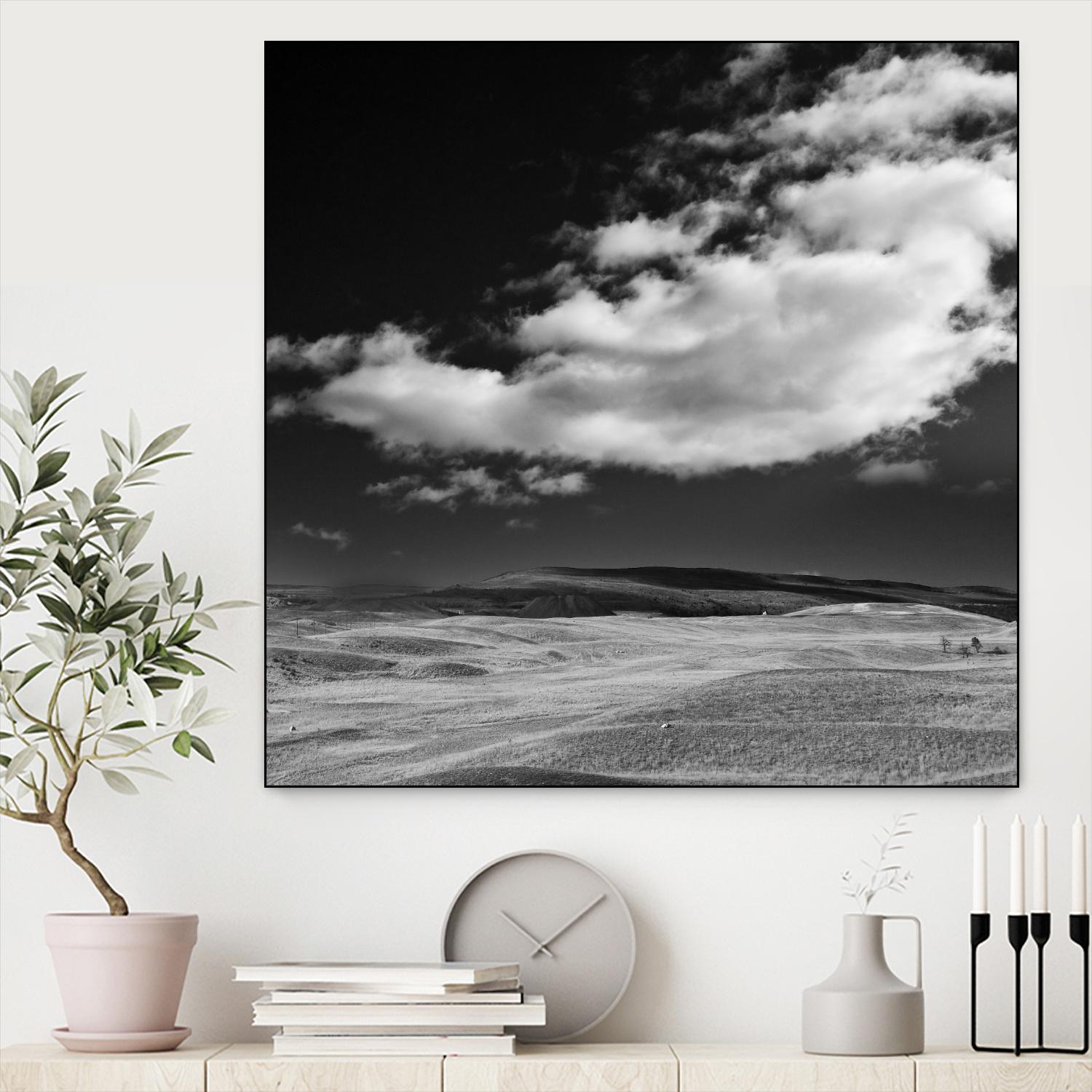 Field with Clouds by Jamie Cook on GIANT ART - white landscape