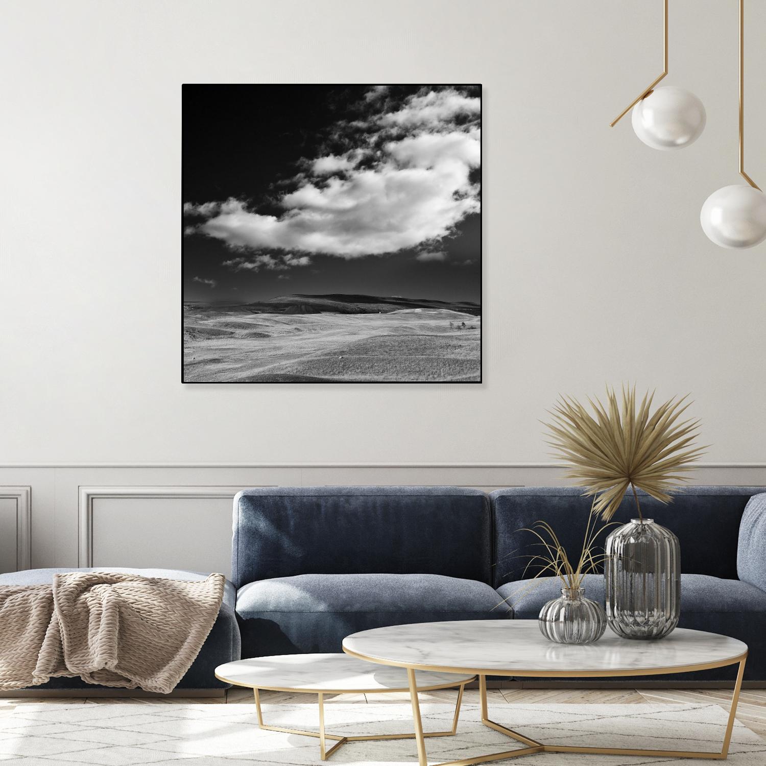 Field with Clouds by Jamie Cook on GIANT ART - white landscape