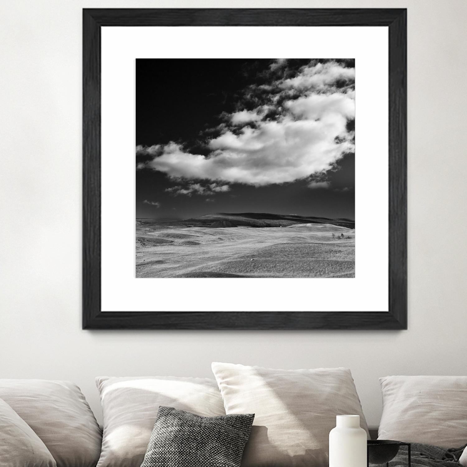 Field with Clouds by Jamie Cook on GIANT ART - white landscape