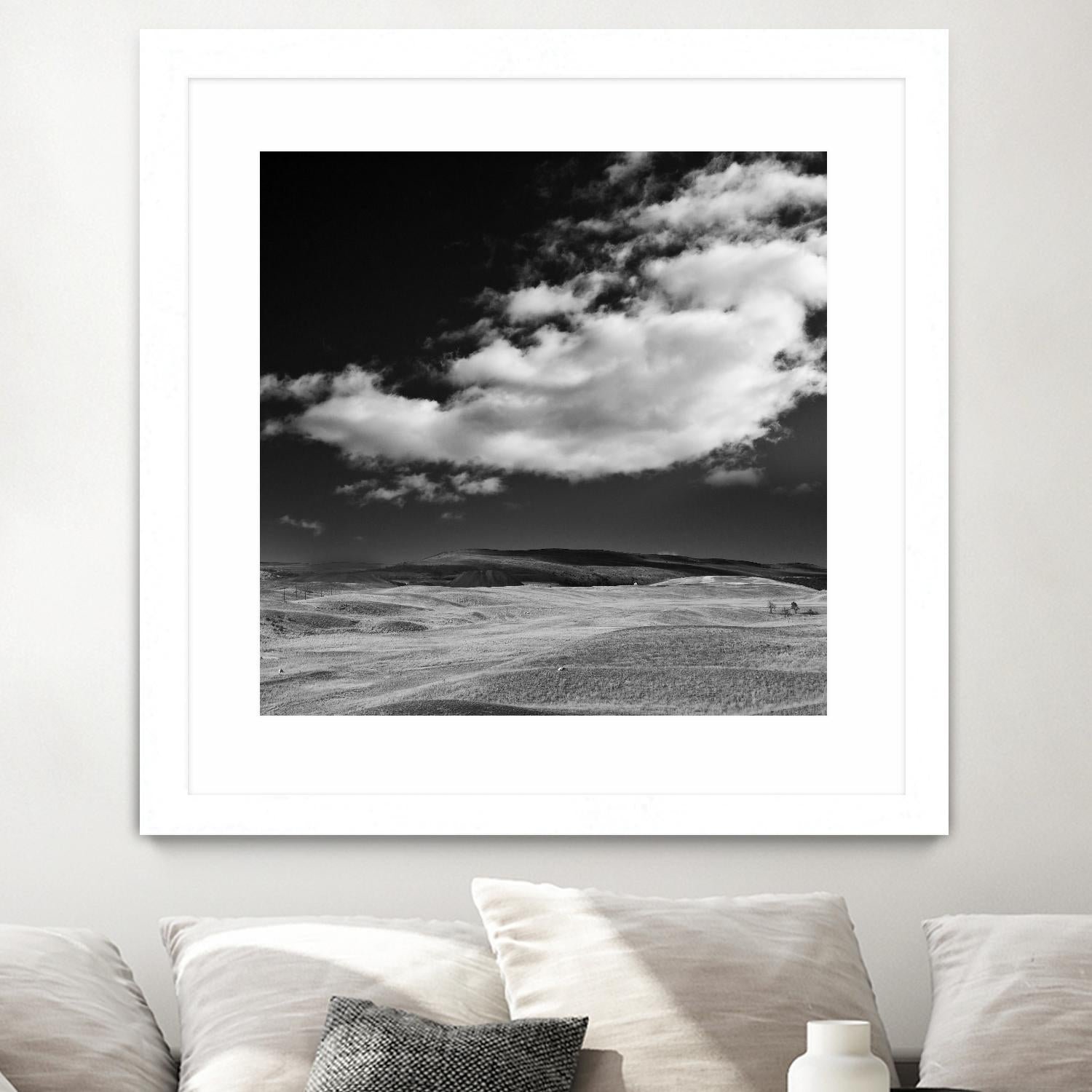 Field with Clouds by Jamie Cook on GIANT ART - white landscape