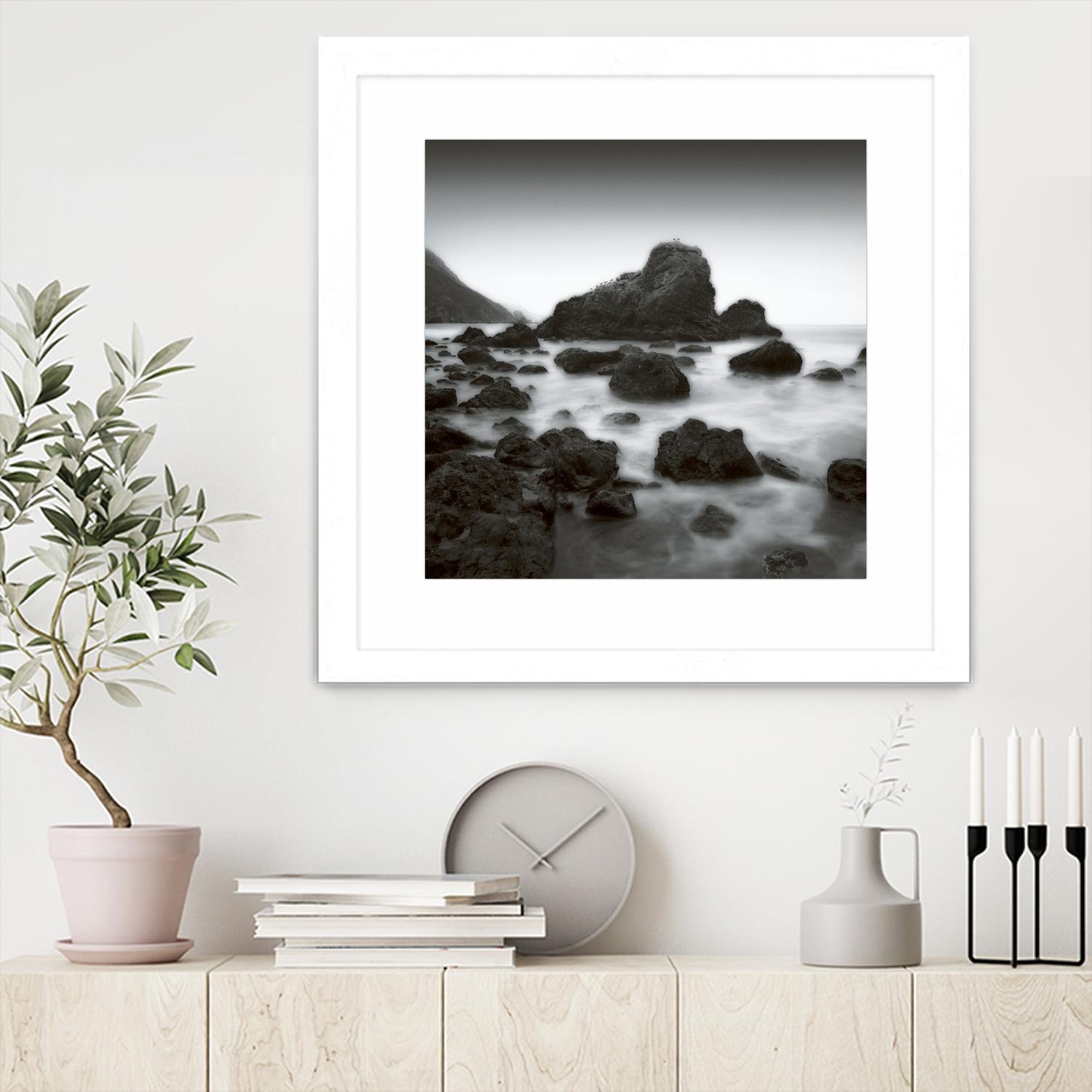 Ocean Rocks Muir Beach by Jamie Cook on GIANT ART - white sea scene
