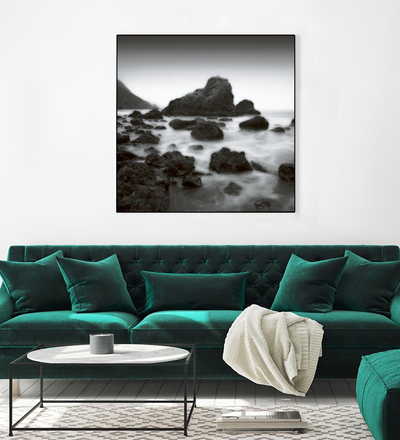 Ocean Rocks Muir Beach by Jamie Cook on GIANT ART - white sea scene