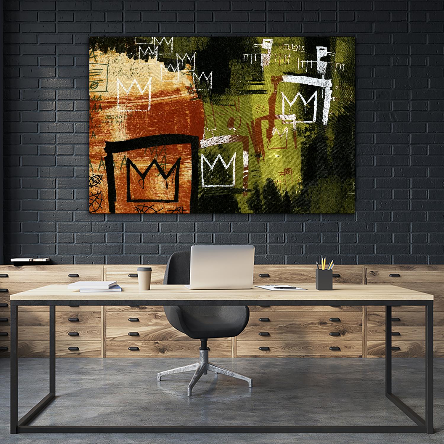 Graffiti Crowns by Tracy Hiner on GIANT ART - orange contemporary