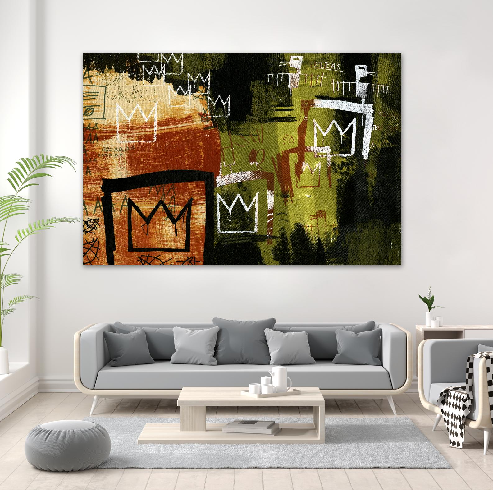 Graffiti Crowns by Tracy Hiner on GIANT ART - orange contemporary