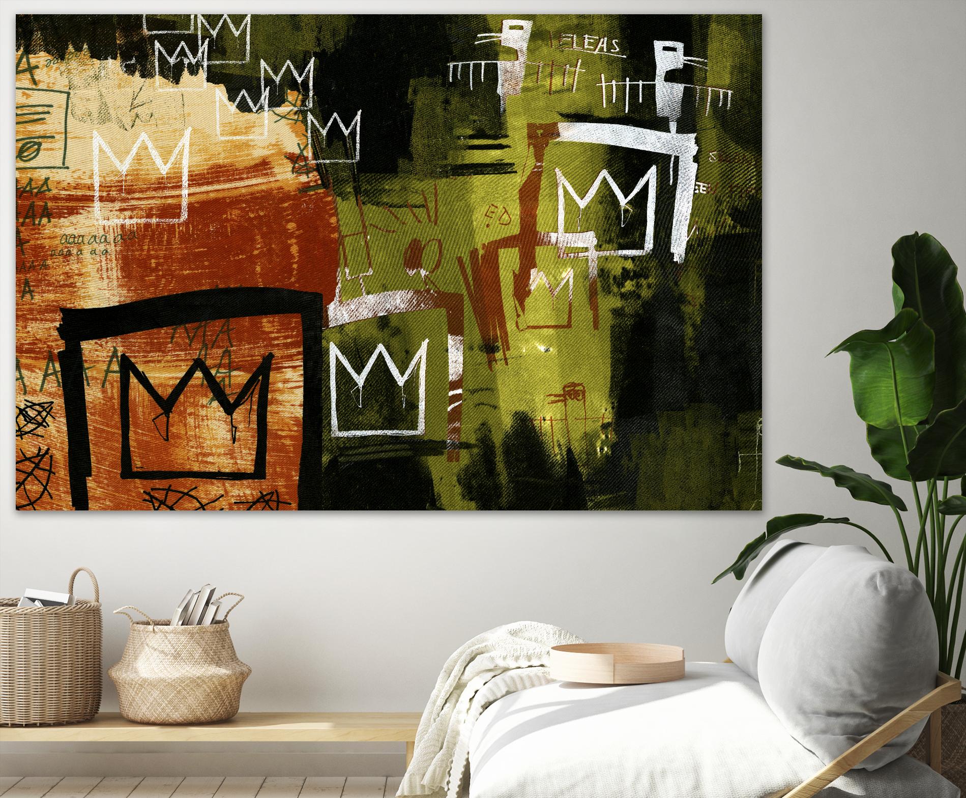 Graffiti Crowns by Tracy Hiner on GIANT ART - orange contemporary