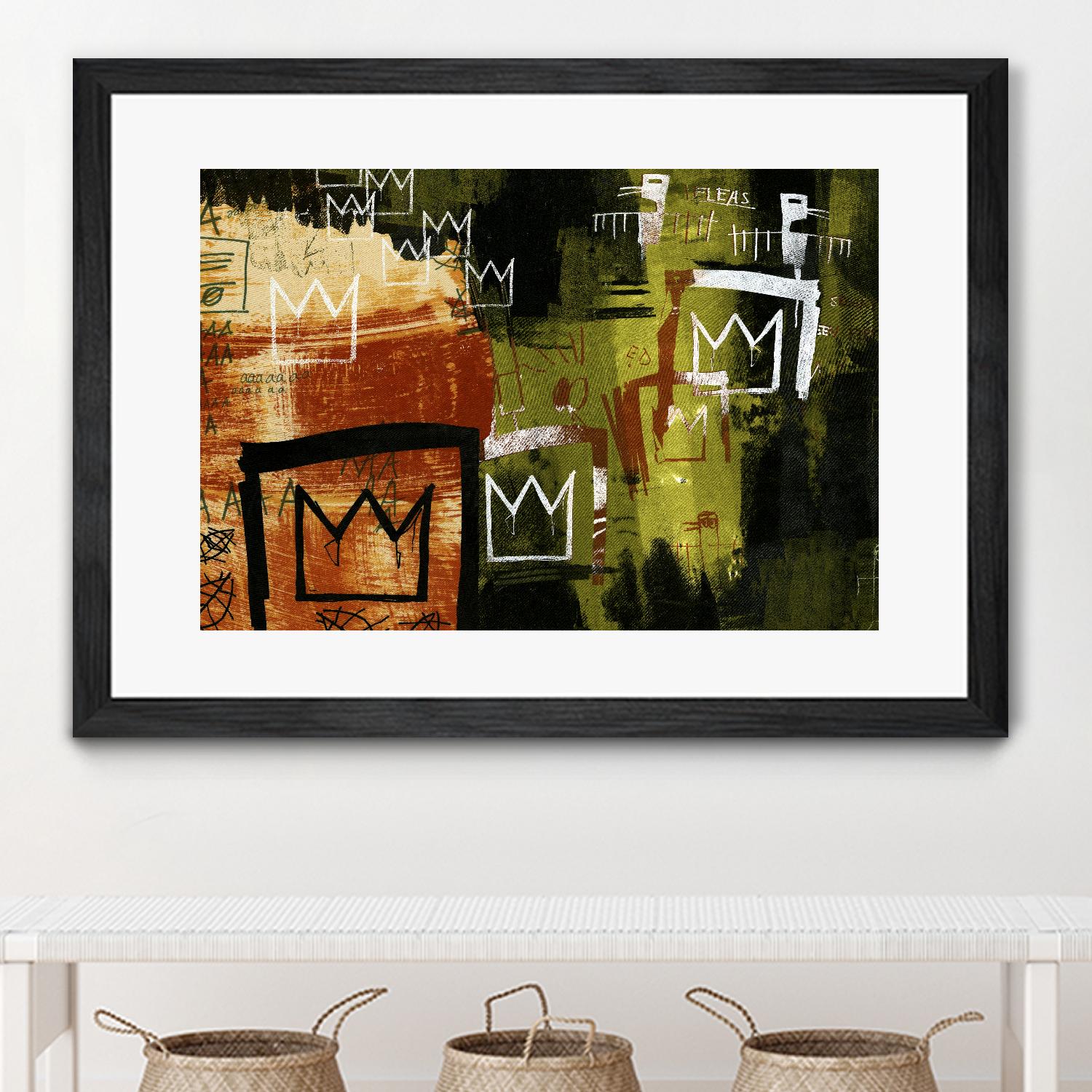 Graffiti Crowns by Tracy Hiner on GIANT ART - orange contemporary