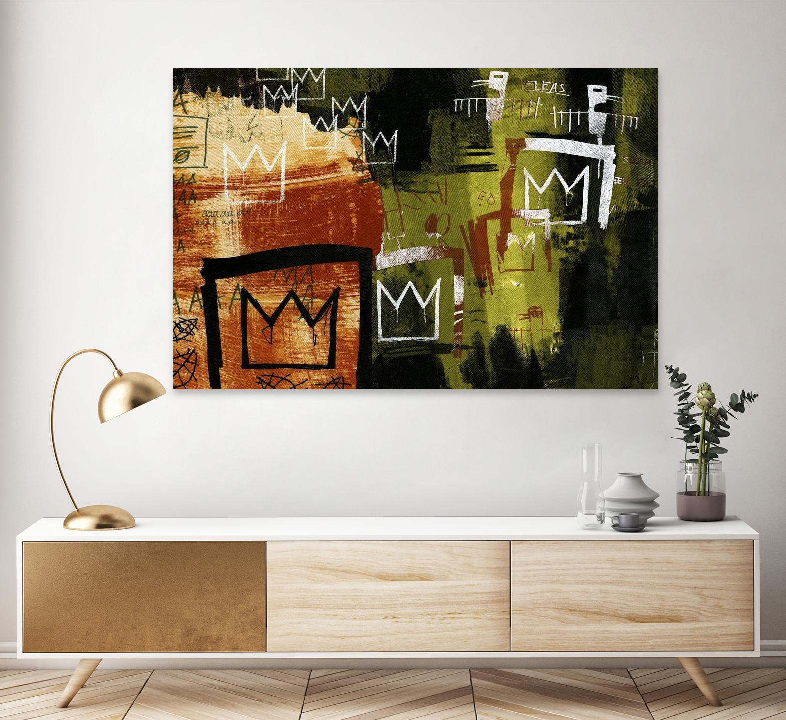 Graffiti Crowns by Tracy Hiner on GIANT ART - orange contemporary