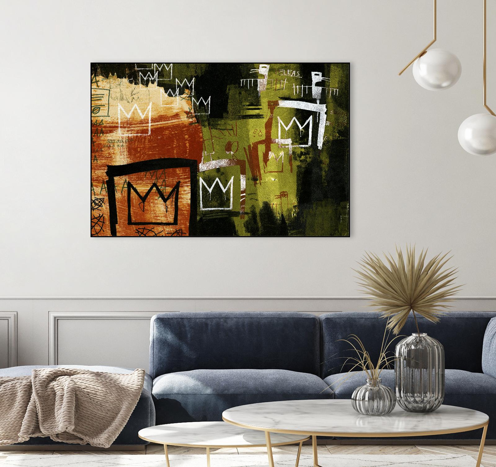 Graffiti Crowns by Tracy Hiner on GIANT ART - orange contemporary