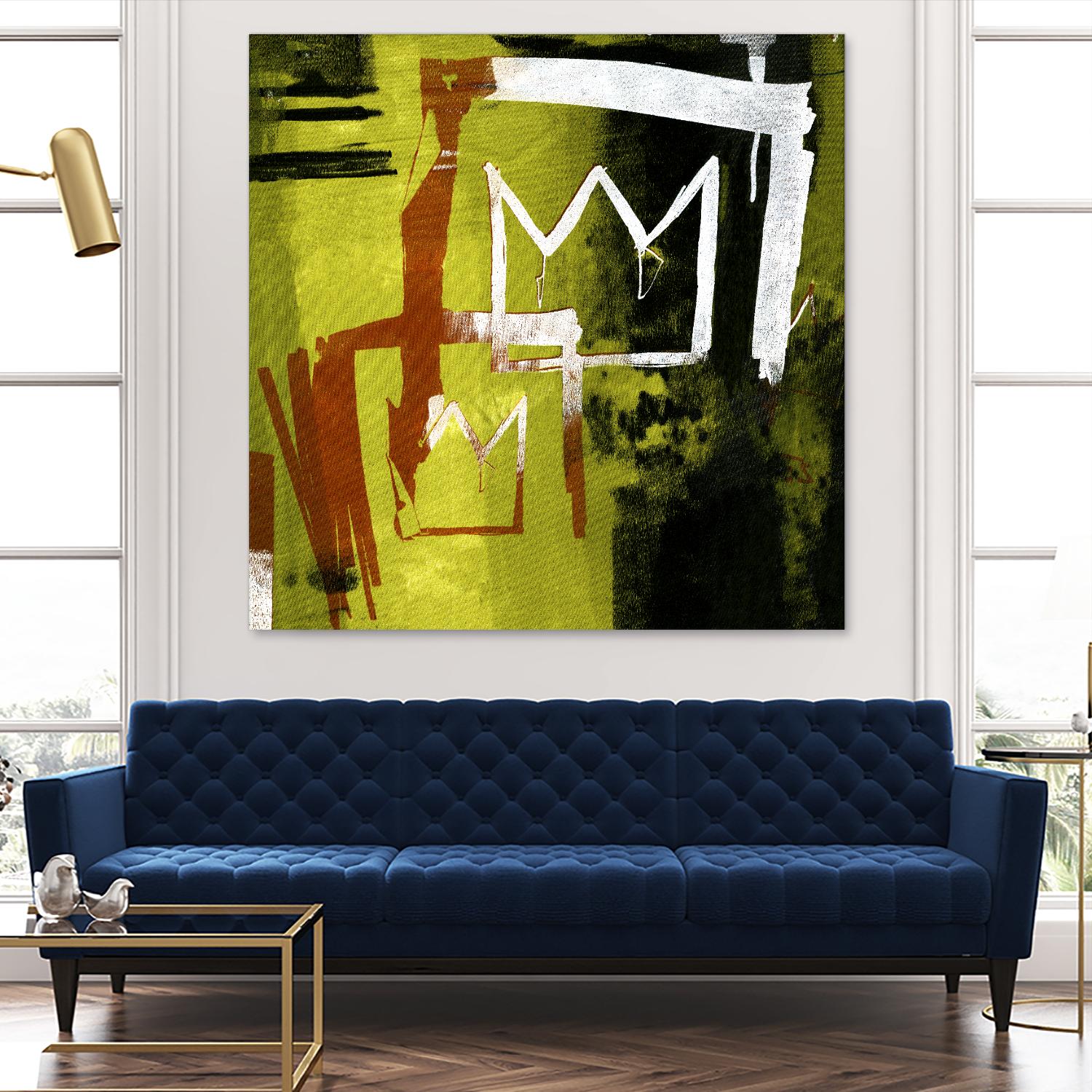 Graffiti Crowns B by Tracy Hiner on GIANT ART - orange contemporary