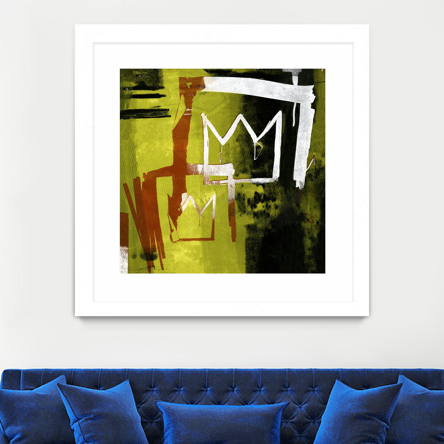 Graffiti Crowns B by Tracy Hiner on GIANT ART - orange contemporary