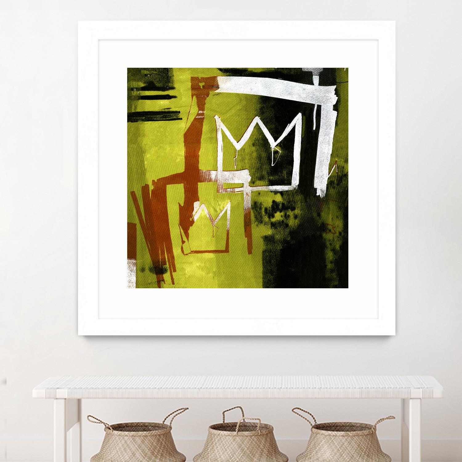 Graffiti Crowns B by Tracy Hiner on GIANT ART - orange contemporary