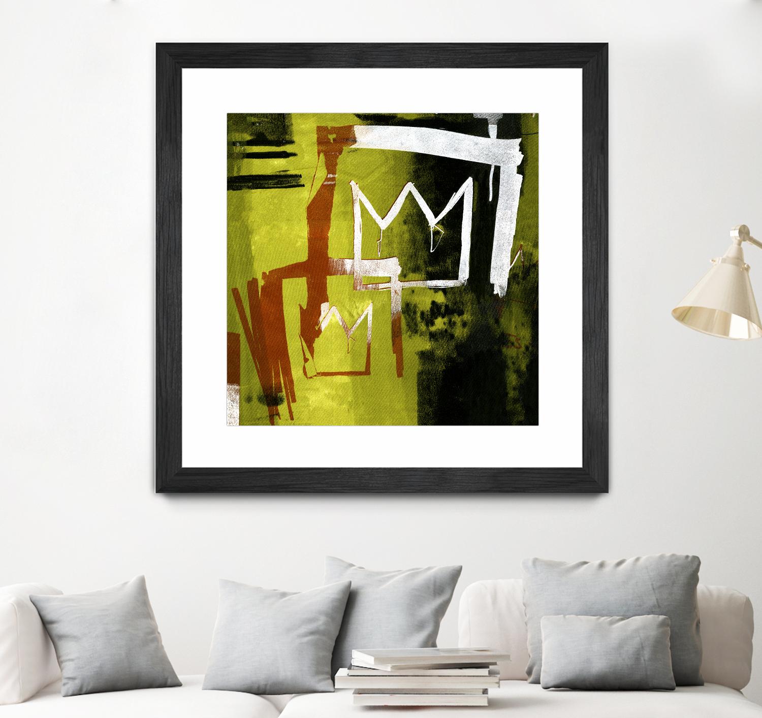 Graffiti Crowns B by Tracy Hiner on GIANT ART - orange contemporary