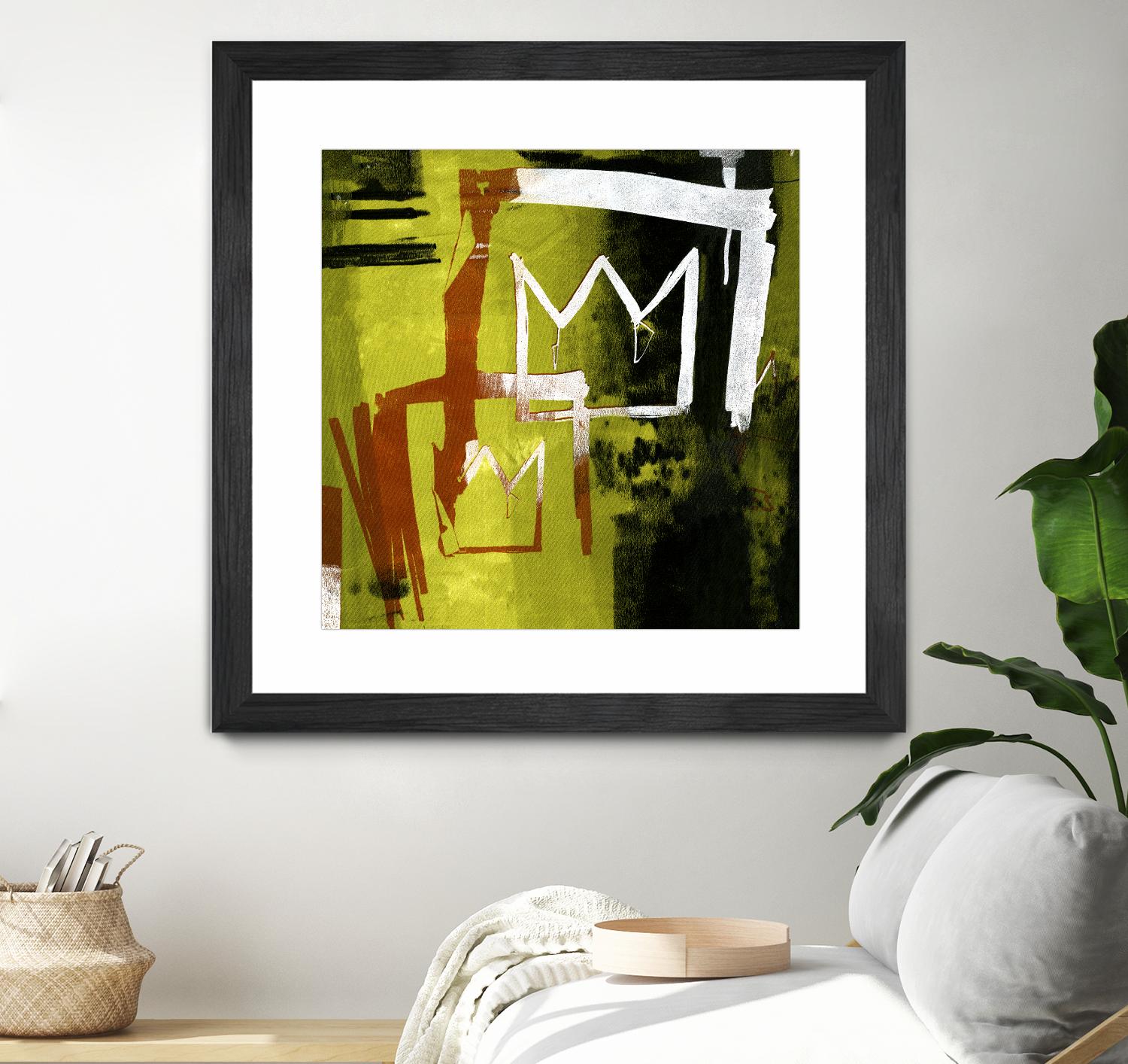 Graffiti Crowns B by Tracy Hiner on GIANT ART - orange contemporary