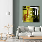 Graffiti Crowns B by Tracy Hiner on GIANT ART - orange contemporary