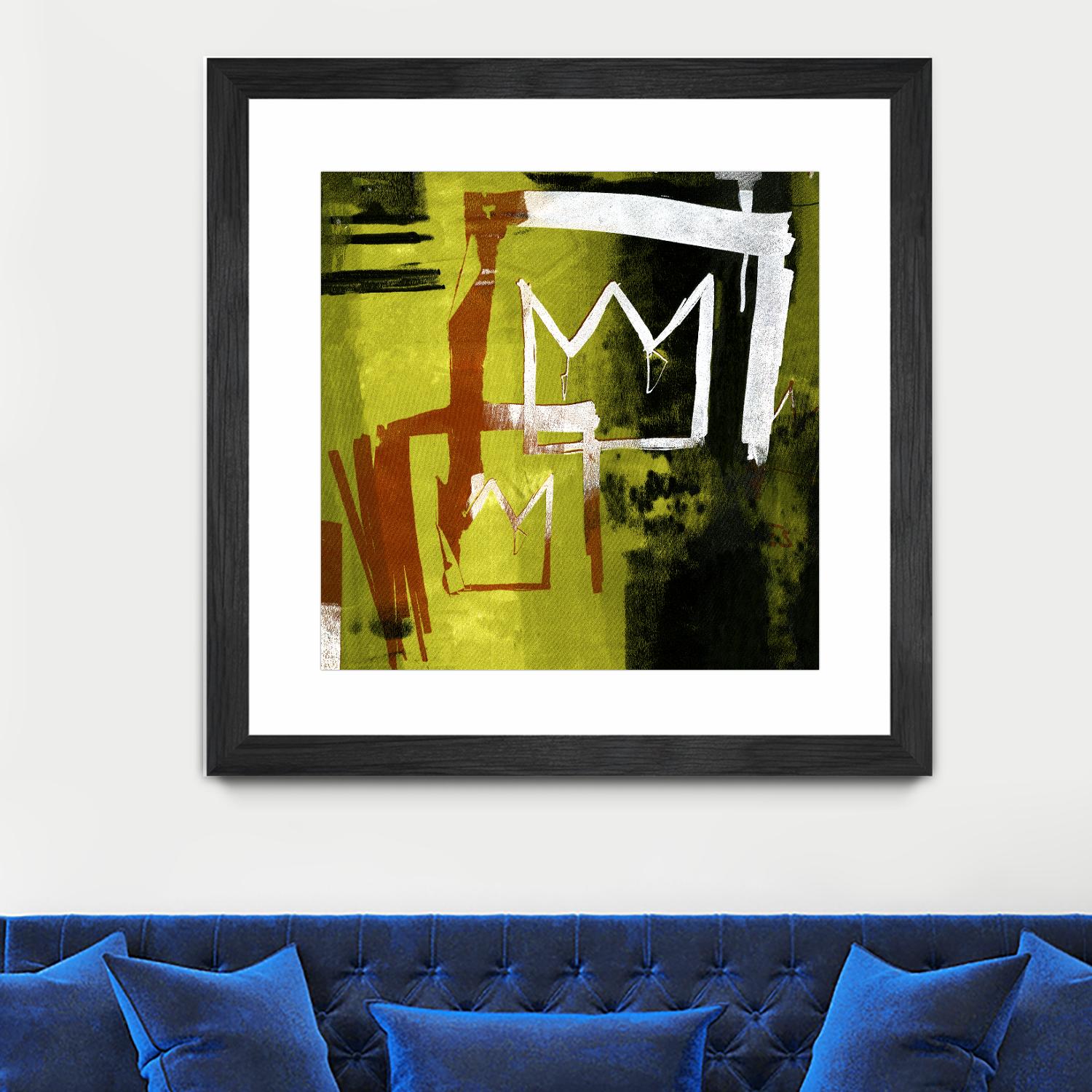 Graffiti Crowns B by Tracy Hiner on GIANT ART - orange contemporary