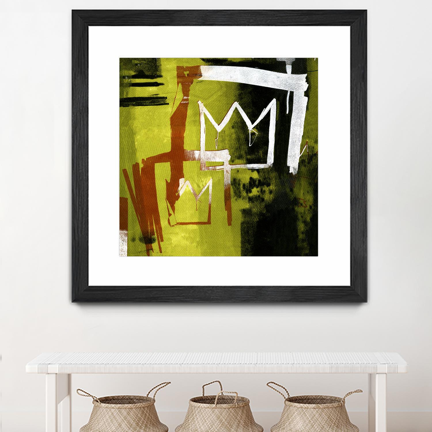 Graffiti Crowns B by Tracy Hiner on GIANT ART - orange contemporary