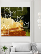 Graffiti Crowns C by Tracy Hiner on GIANT ART - orange contemporary