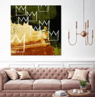 Graffiti Crowns C by Tracy Hiner on GIANT ART - orange contemporary