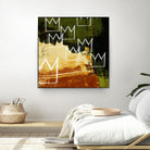 Graffiti Crowns C by Tracy Hiner on GIANT ART - orange contemporary