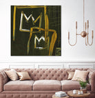 Graffiti Crowns D by Tracy Hiner on GIANT ART - orange contemporary