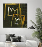 Graffiti Crowns D by Tracy Hiner on GIANT ART - orange contemporary