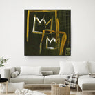 Graffiti Crowns D by Tracy Hiner on GIANT ART - orange contemporary