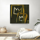 Graffiti Crowns D by Tracy Hiner on GIANT ART - orange contemporary