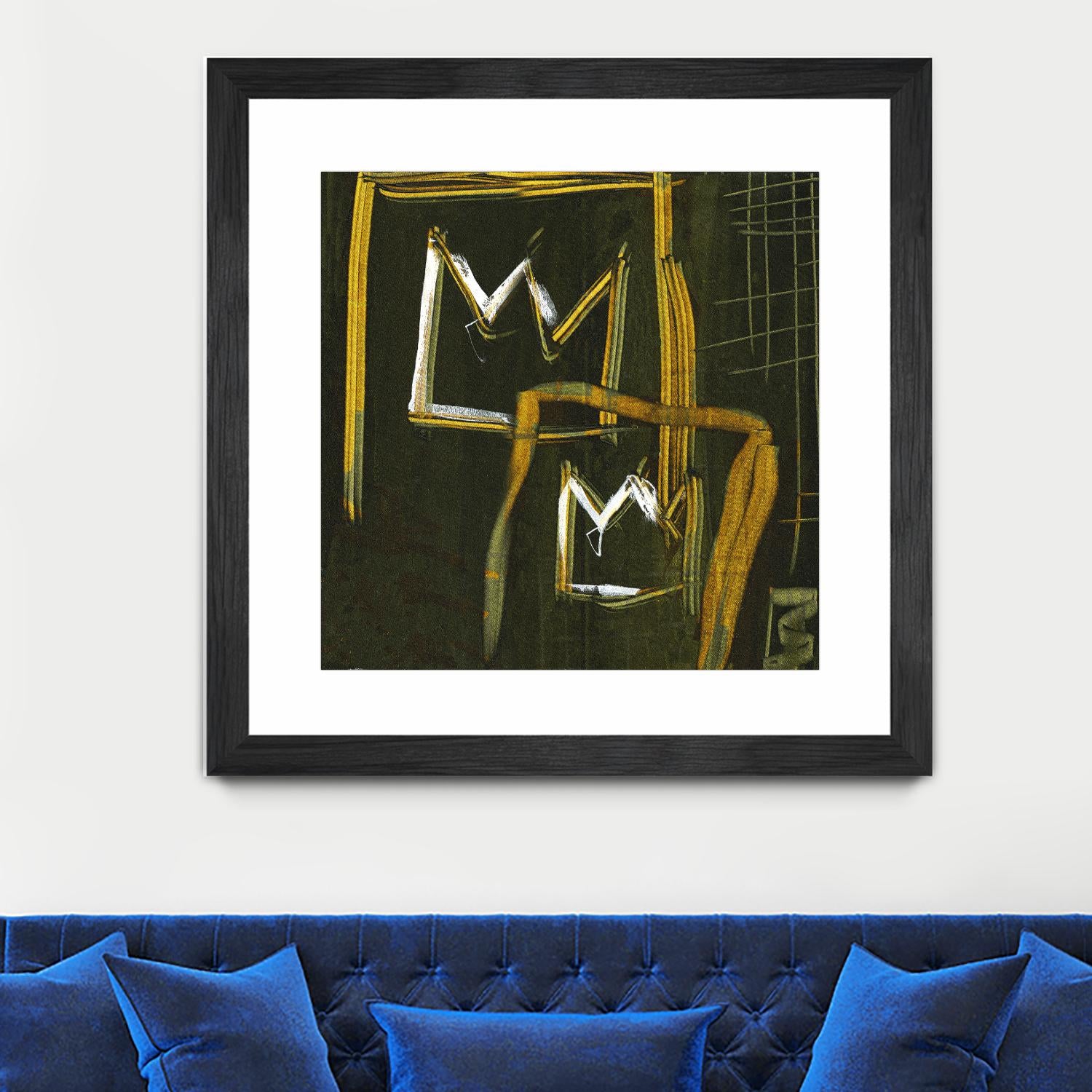 Graffiti Crowns D by Tracy Hiner on GIANT ART - orange contemporary