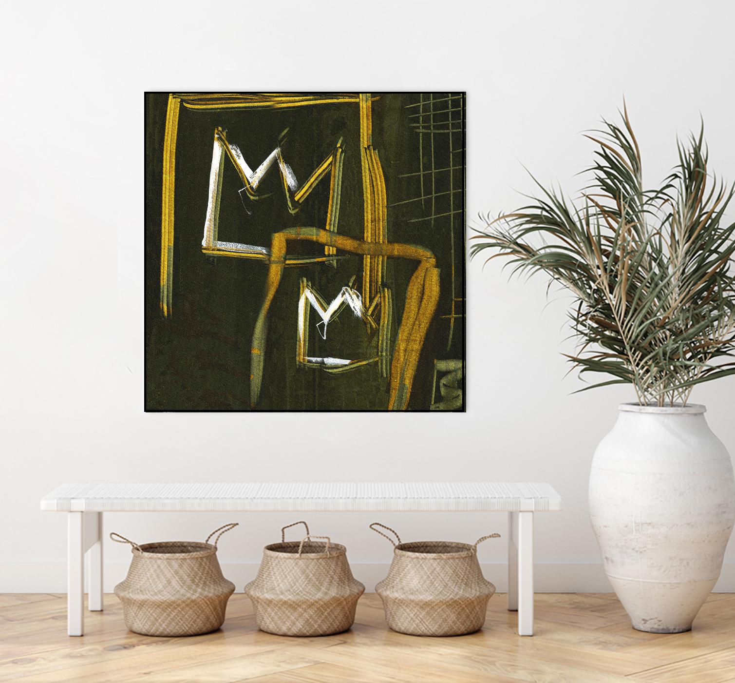 Graffiti Crowns D by Tracy Hiner on GIANT ART - orange contemporary