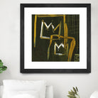 Graffiti Crowns D by Tracy Hiner on GIANT ART - orange contemporary