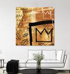 Graffiti Crowns E by Tracy Hiner on GIANT ART - black contemporary