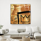Graffiti Crowns E by Tracy Hiner on GIANT ART - black contemporary