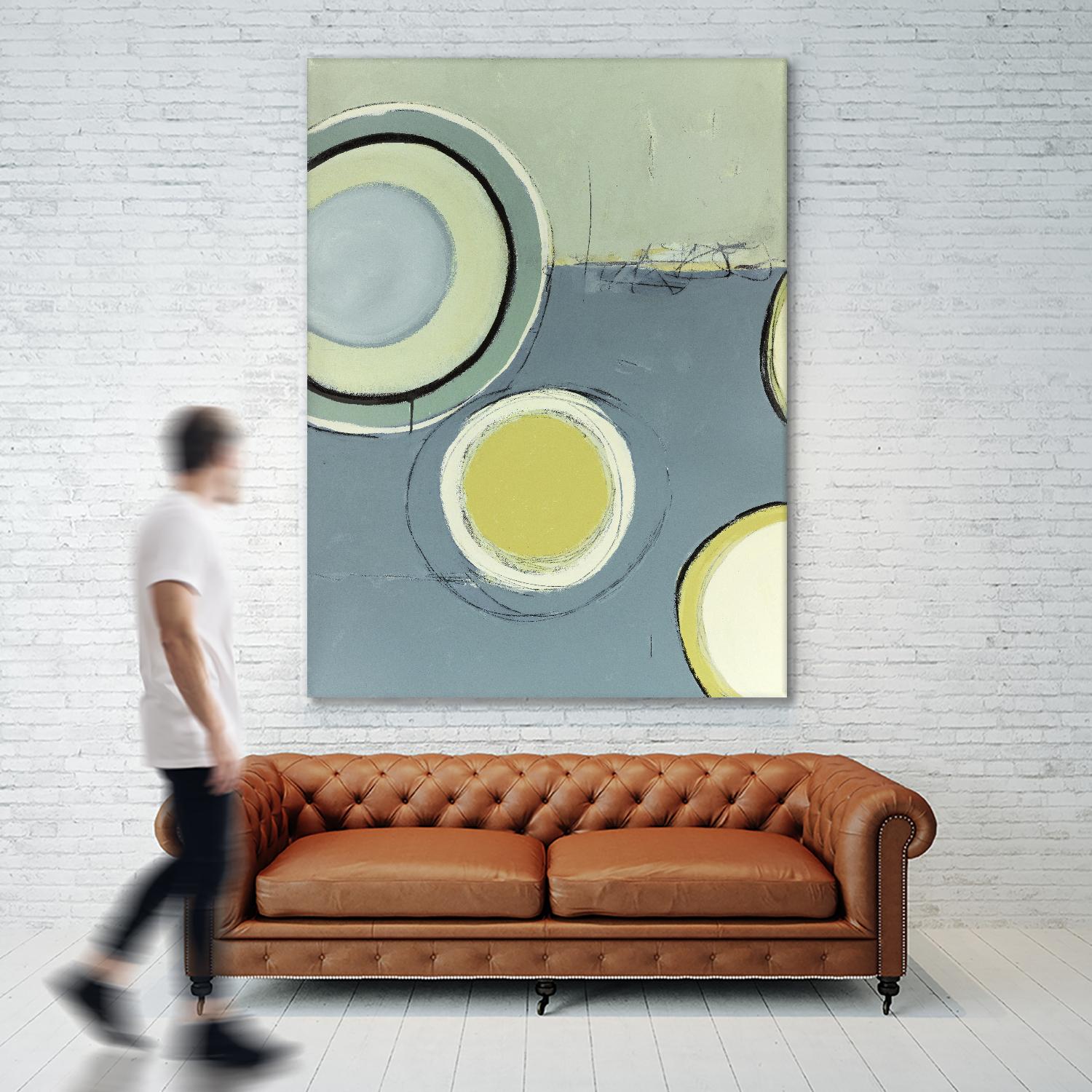 Circle Series 13 by Christopher Balder on GIANT ART - green abstract