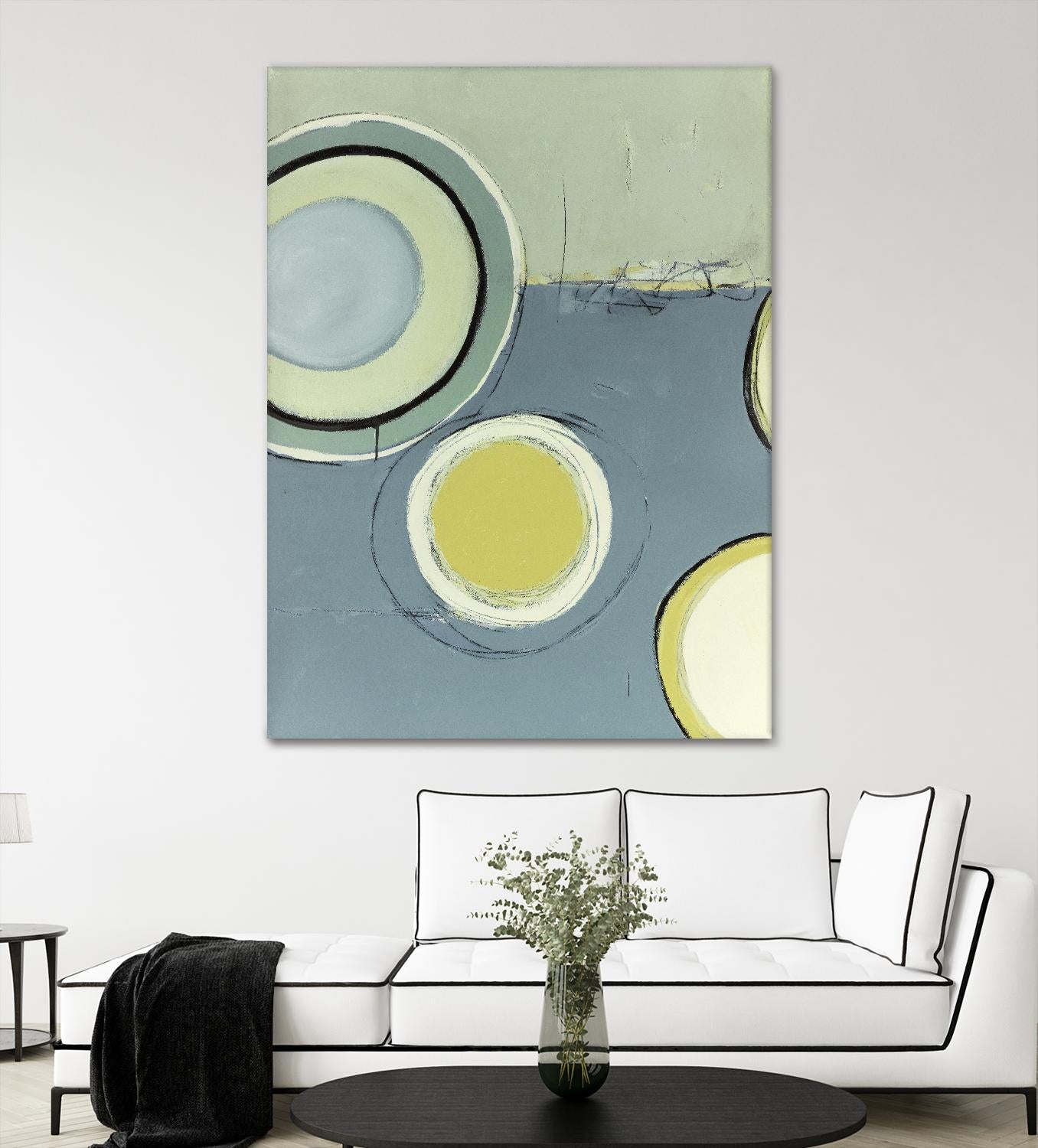 Circle Series 13 by Christopher Balder on GIANT ART - green abstract