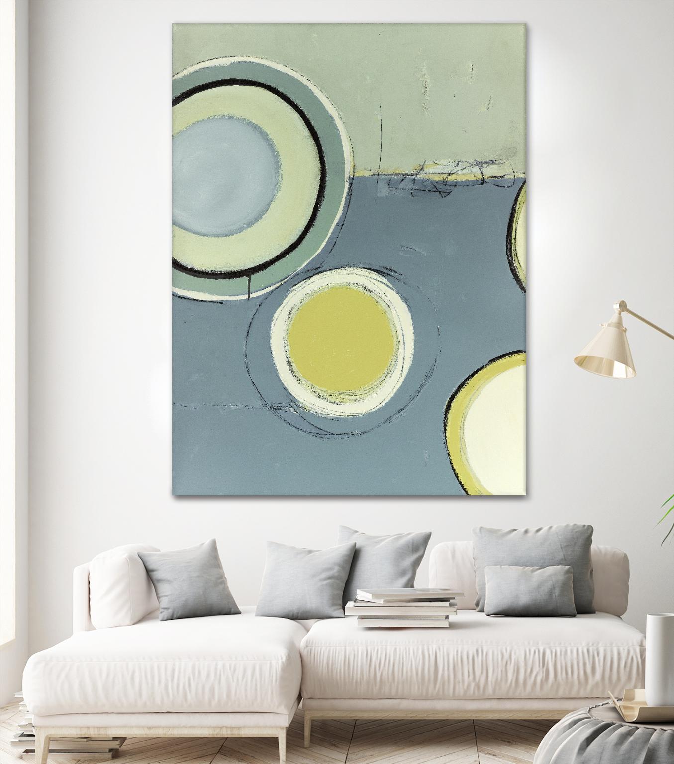 Circle Series 13 by Christopher Balder on GIANT ART - green abstract