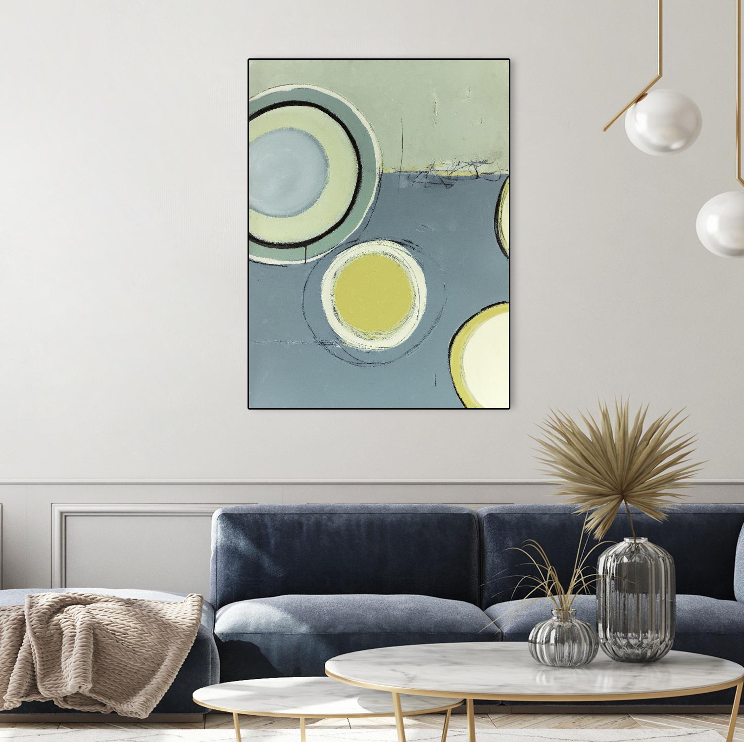 Circle Series 13 by Christopher Balder on GIANT ART - green abstract