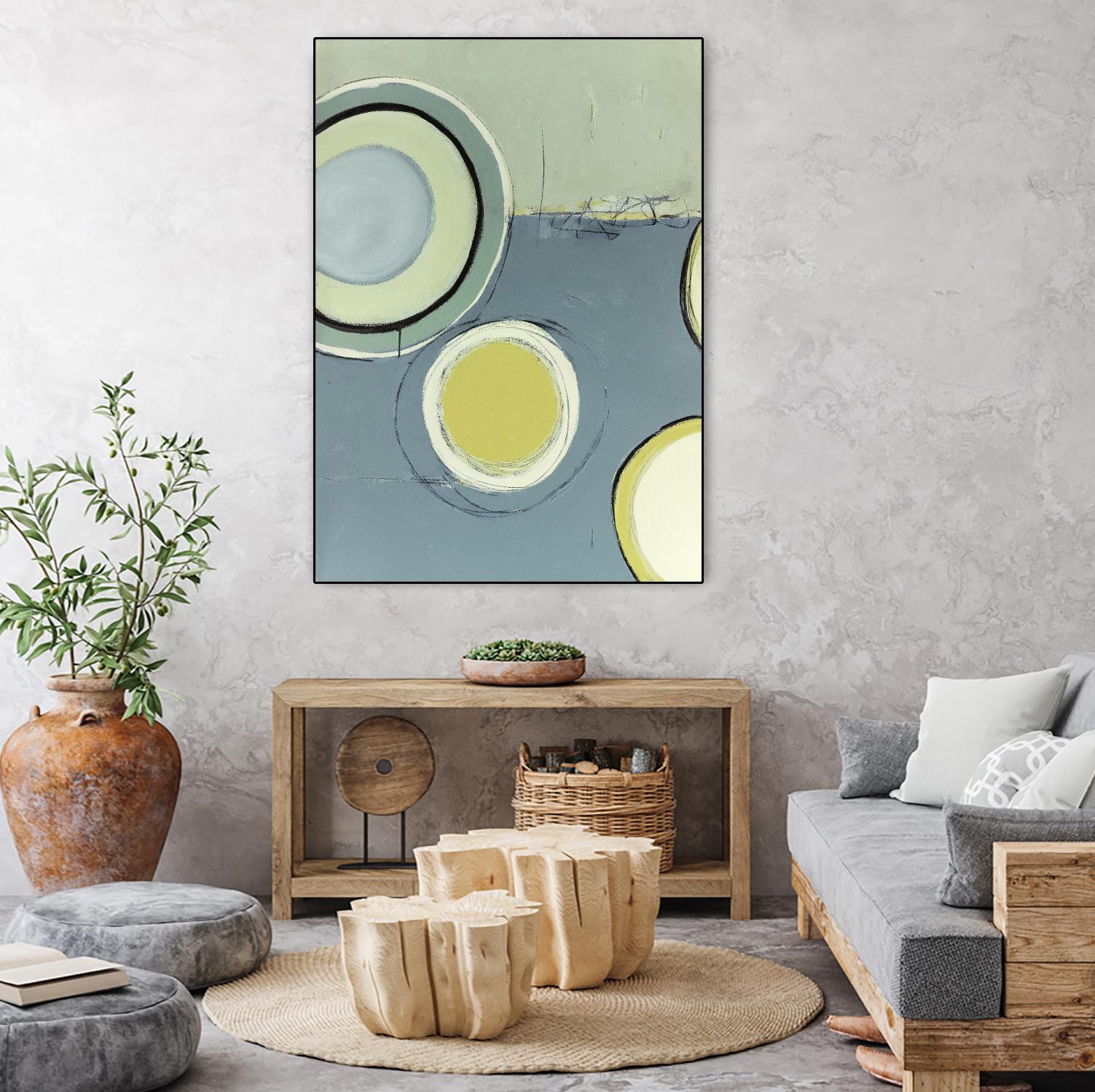 Circle Series 13 by Christopher Balder on GIANT ART - green abstract